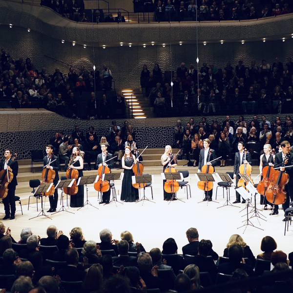 12 Cellisten der Deutschen Stiftung Musikleben @Elbphilharmonie Hamburg ©Walter Remy